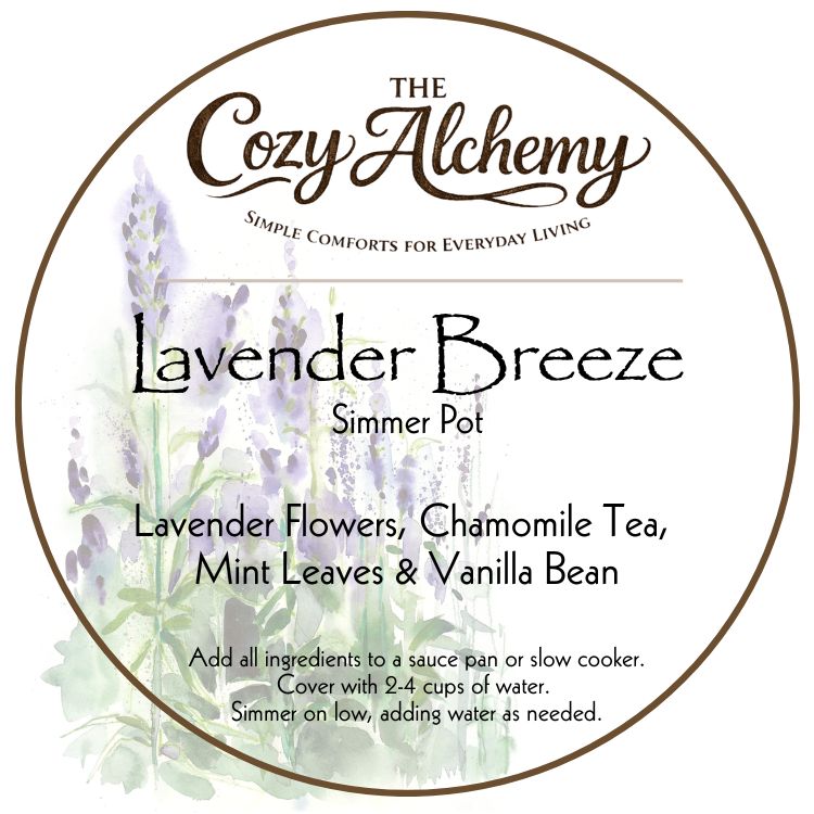 All-natural lavender, chamomile, vanilla, and mint simmer pot ingredients — The Cozy Alchemy