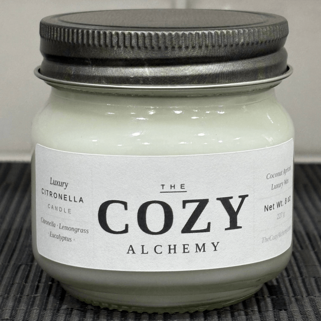 Citronella Lemongrass Candle | 100% Natural & Non-Toxic | Coconut Apricot Wax