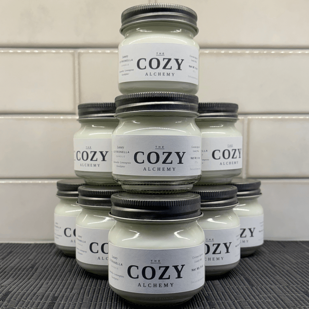 Citronella Lemongrass Candle | 100% Natural & Non-Toxic | Coconut Apricot Wax