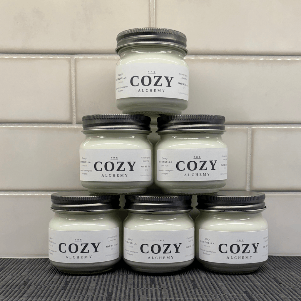 Citronella Lemongrass Candle | 100% Natural & Non-Toxic | Coconut Apricot Wax