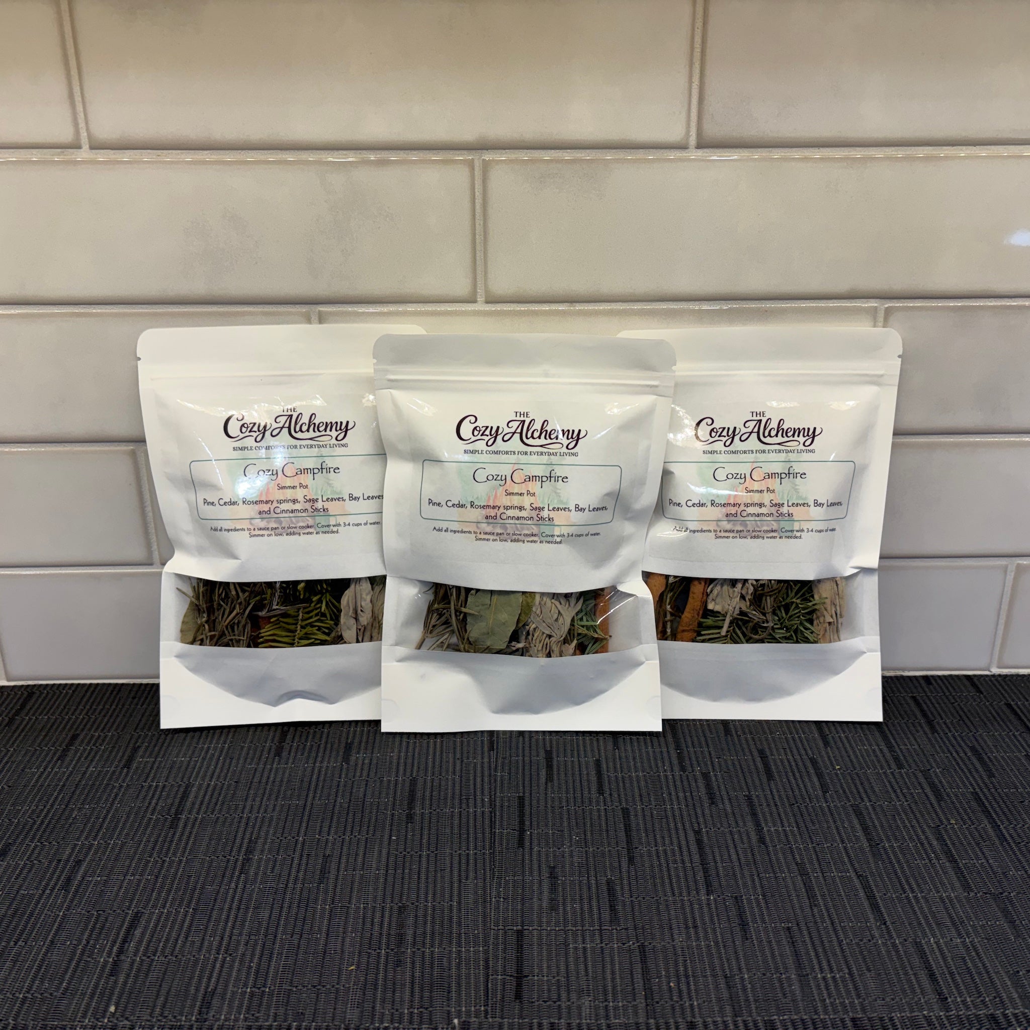 Handcrafted Cozy Campfire woodsy all-natural simmer pot blend — The Cozy Alchemy